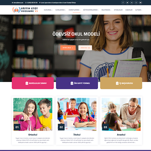 Eğitim-Etüt-Dershane Konsept Tasarım