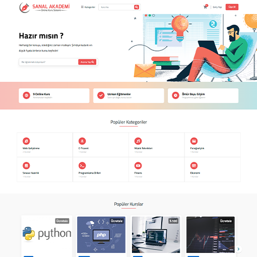 Sanal Akademi Sitesi V1 (Online Kurs Sistemi)